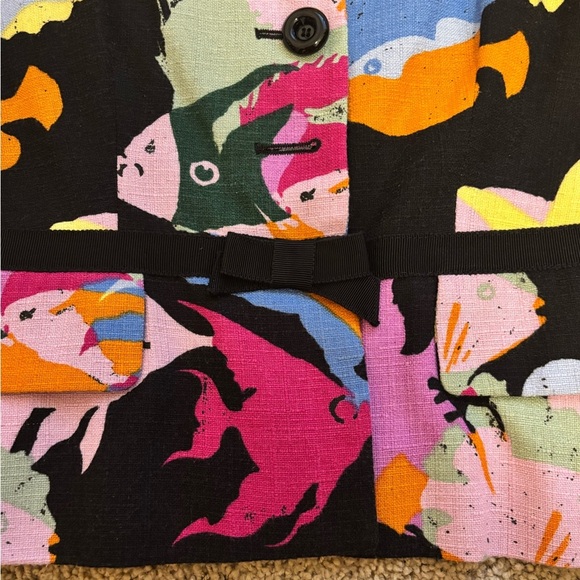 Moschino Jacket | Art Deco Fish Print | Size 12 - Picture 6 of 11